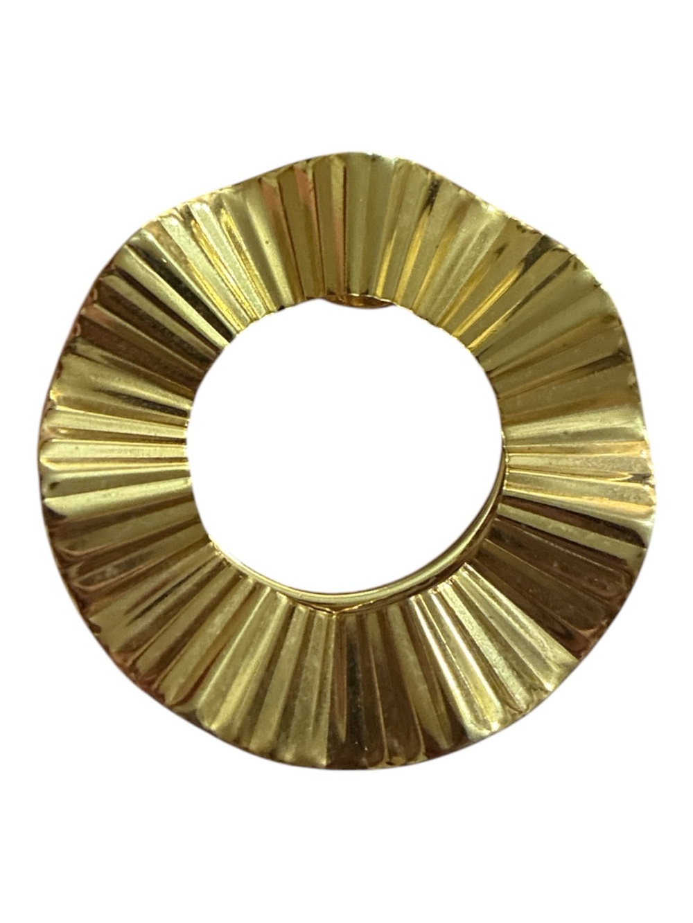 Vintage Gold Ruffled Jeri-Lou Scarf Clip